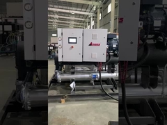 셸 및 튜브 콘덴서 및 에바포레이터 PLC 제어와 함께 물 냉각 스크루 냉장고