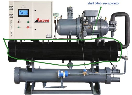 주문 240HP 물에 의하여 냉각되는 나사 냉각장치 ISO9001 물 나사 냉각장치 online manufacture
