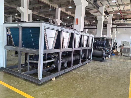주문 150HP 공기로 냉각 된 나사 냉장기 산업 공정 수 냉장기 다중 주사 폼 머신 online manufacture