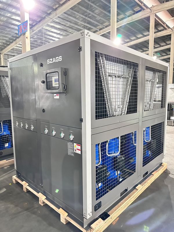공장 공급 60HP 공기 냉각 산업용 물 냉장고 60톤 스롤 타입 글리콜 냉장고 4 개의 스롤 압축기로