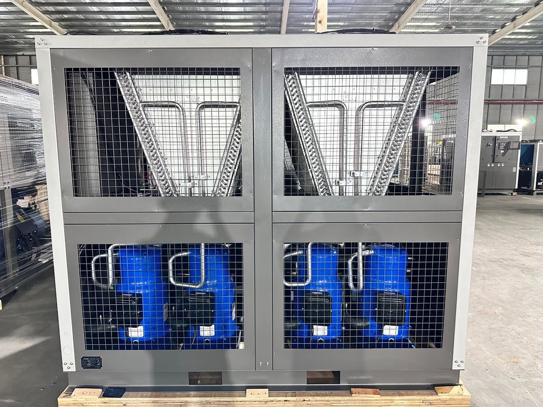 공장 공급 60HP 공기 냉각 산업용 물 냉장고 60톤 스롤 타입 글리콜 냉장고 4 개의 스롤 압축기로