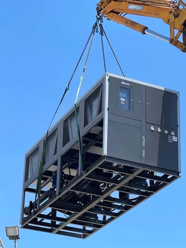 100HP 산업용 나사형 냉장고 2 개의 냉각 시스템으로 공기 냉각 나사 물 글리콜 냉장고