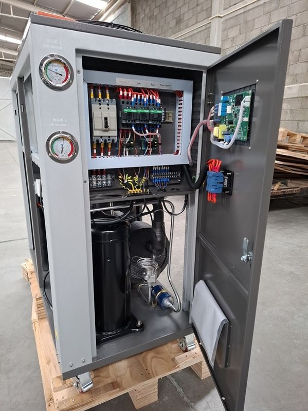 5HP 산업용 물 냉장고 플라스틱 가공 5RT 공기 냉장기 의약품 화학 냉각 구리 튜브 콘덴서