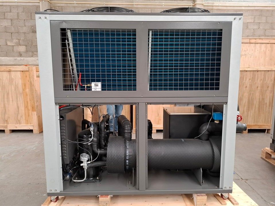 5HP 산업용 물 냉장고 플라스틱 가공 5RT 공기 냉장기 의약품 화학 냉각 구리 튜브 콘덴서