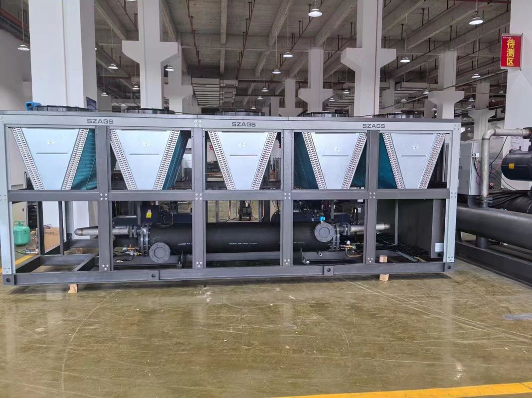 150HP 공기 냉각 나사 압축기 냉장기 산업 화학 냉장기 150 톤 PVC 프로필 진압 라인을 위한 공기 냉장기