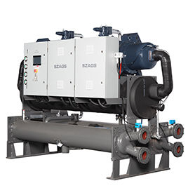 AGS-100WSH 100HP 수냉식 스크류 냉각기 (플라스틱 압출 및 금형 가공용, 반밀폐형 스크류 압축기)